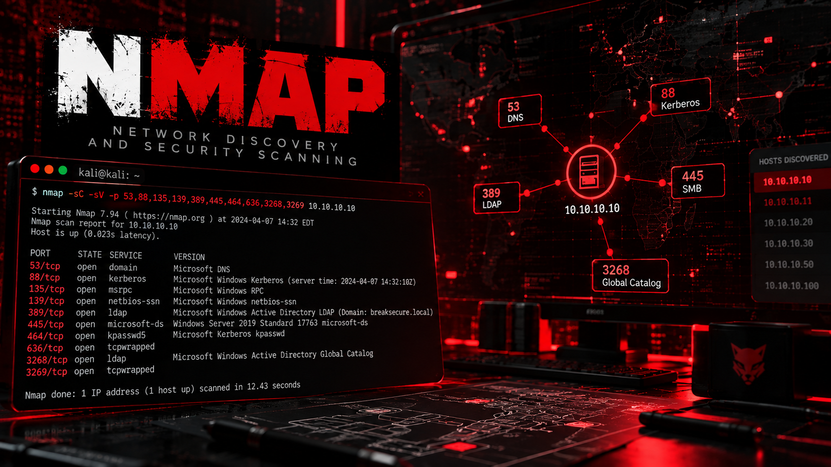 Portada de Nmap Cheatsheet – Guía completa de comandos para Pentesting