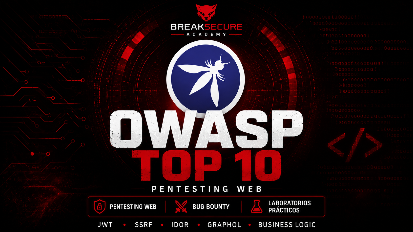 Portada del curso OWASP Top 10: Pentesting Web, Burp Suite y Bug Bounty