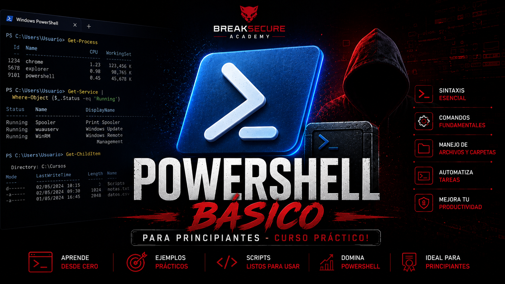 Portada de PowerShell Básico para Principiantes