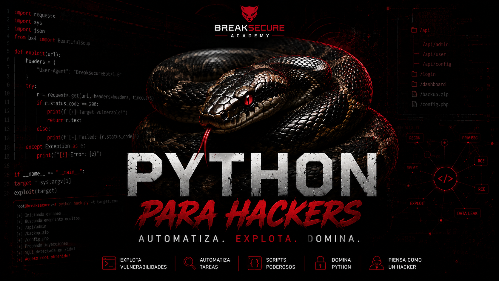 Portada de Python para Hacking Ético y Pentesting